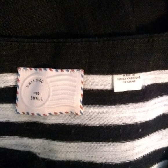 Anthropologie Postmark Striped Peplum Tunic | Sz S - Picture 5 of 5